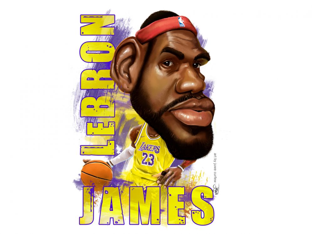 Caricature Of Lebron James Using Artist Sai Photoshop Fb Page Artbyjuwecurfew