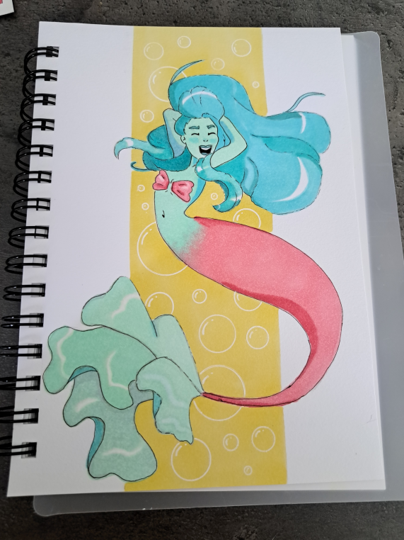 Mermay 2023 - Bubbles in Ohuhu alcohol markers