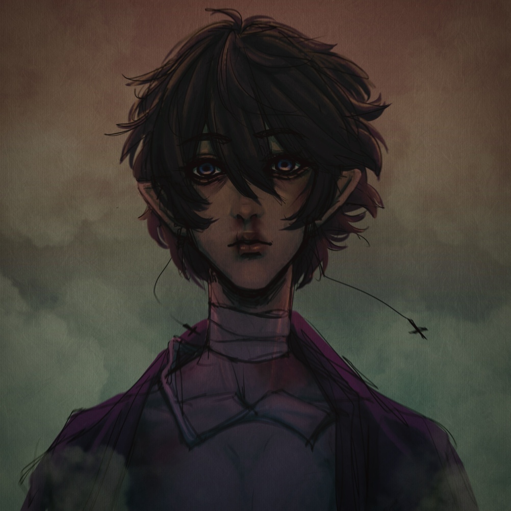 Here’s a drawing of an oc of mine, tried rendering a bit more :)