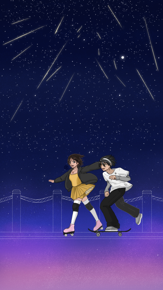 Radiating like the shooting stars Meteor Shower