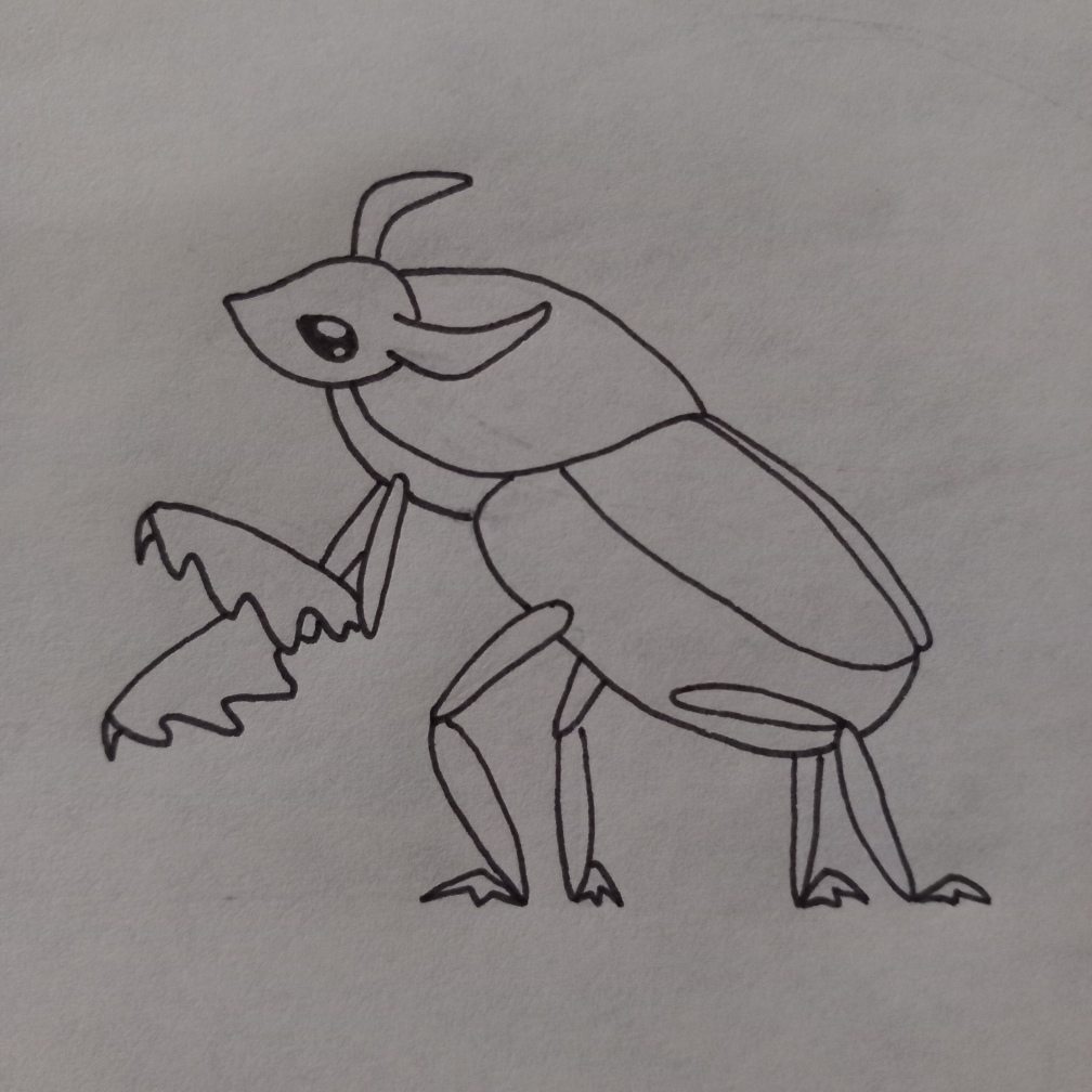 Day 21 - Bull Beetle - Fallen from a tree, this little insect tries to ...