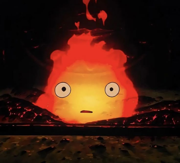 Fire Spirit Howls day 25- 7 march - fire spirit inspired by calcifer from howls moving castle