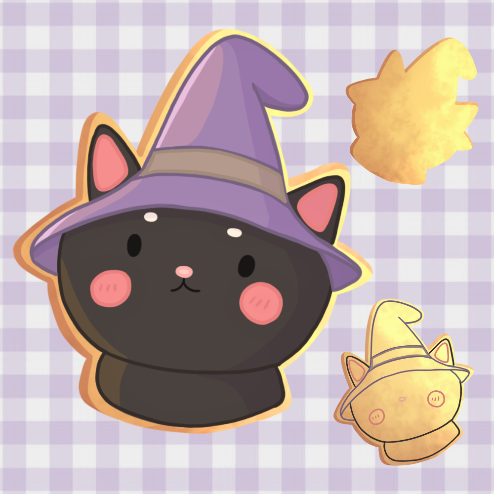 witch cat cookie 🧙🏻‍♀️🎃